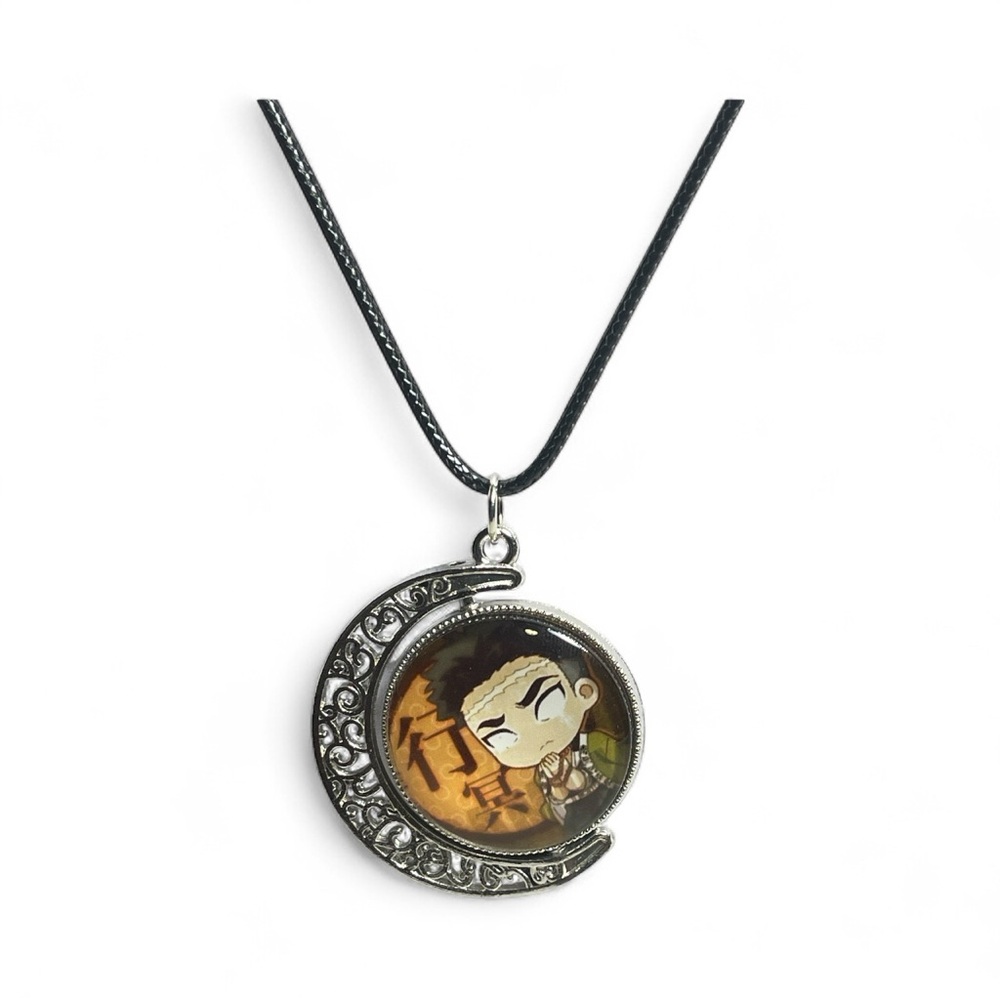 Crescent Moon Pendant Demon Slayer Necklace